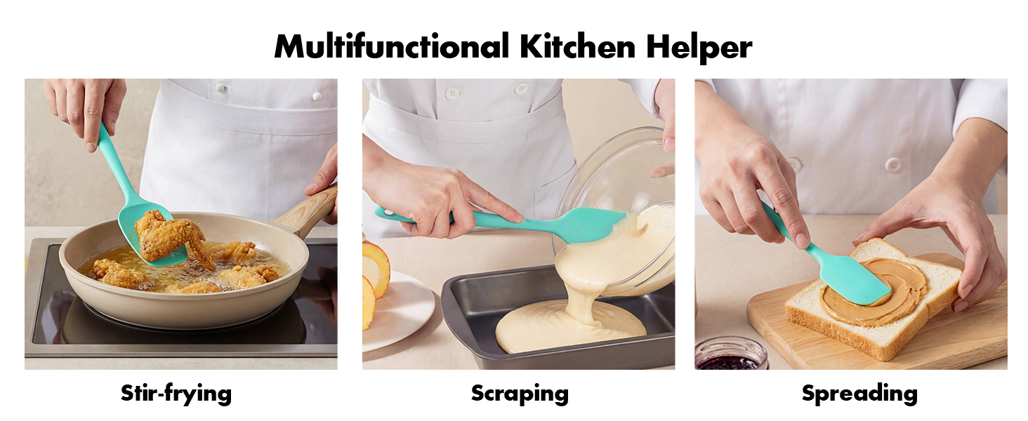 silicone mixing spatula set