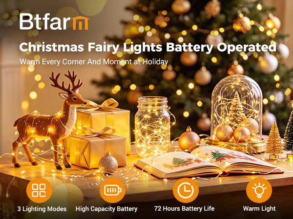 fairy lights battery with 3 modes