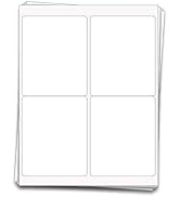 40 Large Wine Bottle White Vinyl Printable Labels, 4x5 inches, Weatherproof and Waterproof, fits ...
