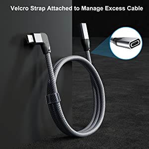 Right-angled USB Type-C Extension Cable