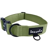 ShawnCo Basecamp Dog Collar- Premium, Adjustable, Heavy-Duty Nylon Tactical Dog Collar with Metal...