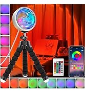 Sunset lamp Projector, Sunset Projection lamp. Wireless App Control and Remote Control Tripod Sun...