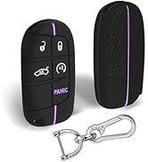 Mild East for Dodge Car Key Cover, Silicone Key Fob Cover Compatible with Dodge Dart Durango Gran...