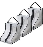 Mezeic Shoe Bags for Travel, 3 Pack Boot Storage Bag Dustproof Ankle Bootie Protector Bag with Ha...