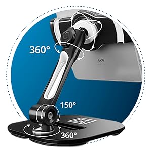 rotation 360° swivel tablet & phone holders for any 4"-15.6 stand adjustable desk mount portable