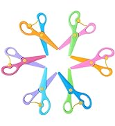 6Pcs Preschool Training Scissors,Children Safety Scissors Toddler Training Scissors Plastic Safet...