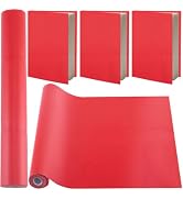 CRASPIRE 55 x 11.8 Inch PU Leather Book Cloth Scarlet for A4-A8 Books Binding Smooth Faux Leather...