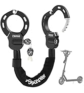 Sportneer Scooter Lock: 7mm Square Chain Anti-Theft Cut Resistant Bike Lock with 3 Keys, 2.46ft/7...