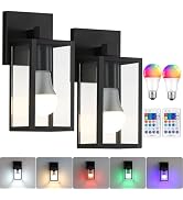 ZSLAIFU Outdoor Wall Lights, Outdoor Light Fixture, Outside Lights for House with E26 Smart Bulb,...