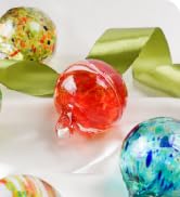 XmasExp 6pcs Hand Blown Glass Ornaments Glass Christmas Ornaments Ball Hanging Friendship Balls W...