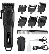 nutcore Men's Hair Clippers for Professional Hair Trimmer Cordless Rechargeable Powerful Beard Tr...