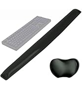 Gel Keyboard Wrist Rest Set Plus - ABRONDA Keyboard & Mouse Wrist Support Pad Office, Computer, L...