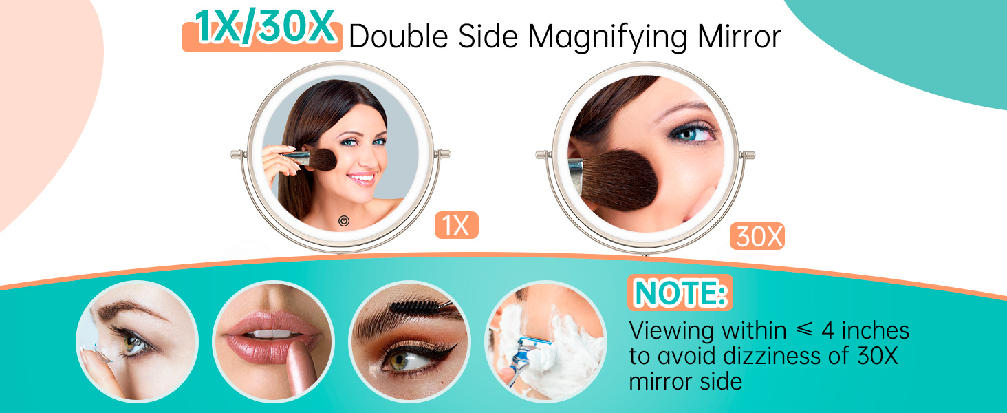 1x /10x Magnification Makeup Mirror