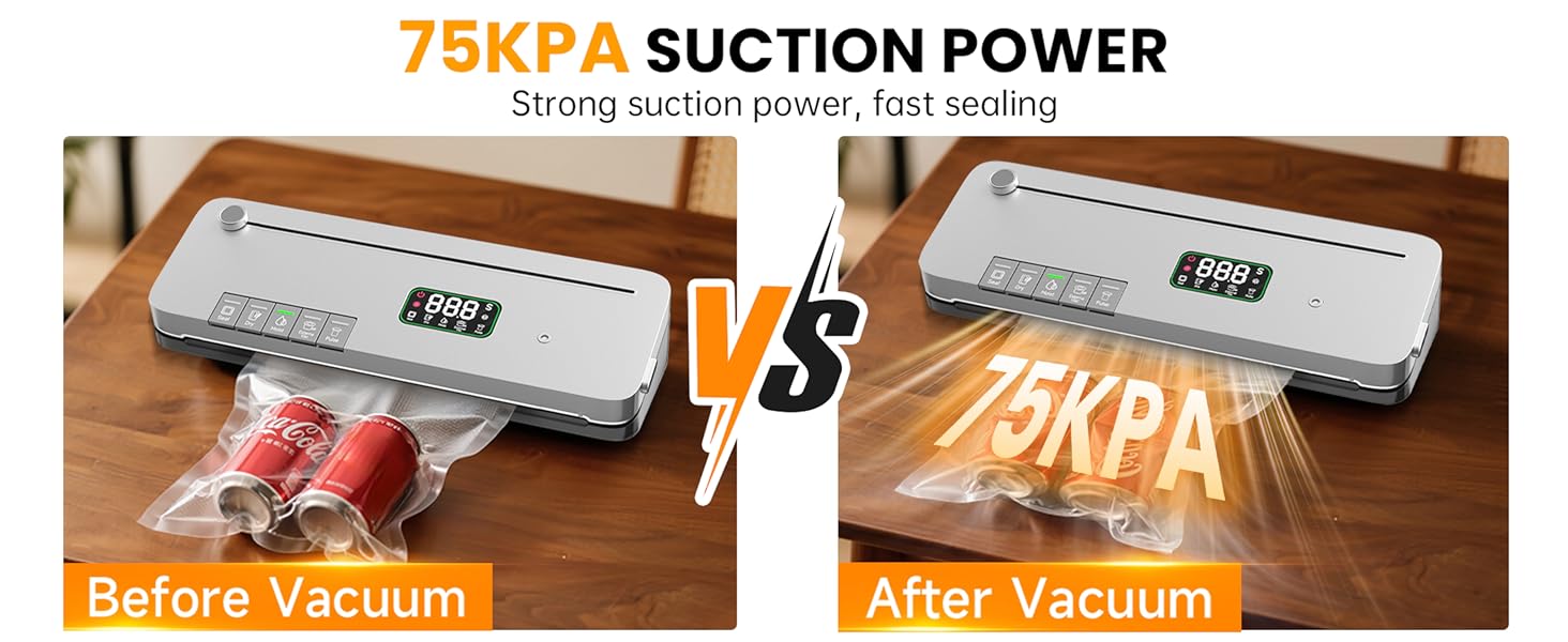 75KPa Food Vacuum Sealer