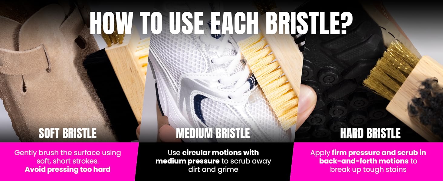 3-in-1 Pink Miracle shoe brush