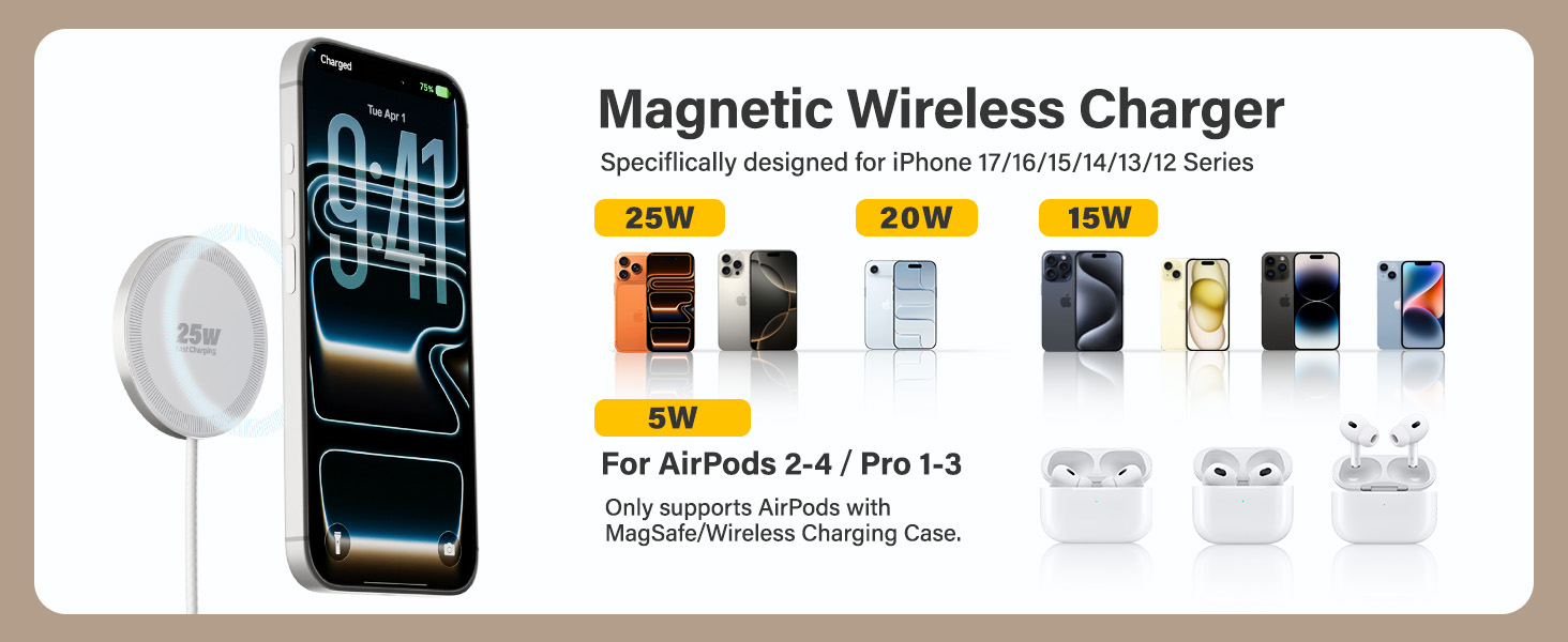 Magnetic wireless charger