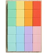 BLUE GINKGO Silicone Baby Blocks Building Toys - Montessori Soft Building Blocks with Sorting Tra...
