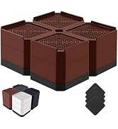 Bed Risers Heavy Duty, Adjustable Furniture Riser Blocks Lift 1.5, 3, 4.3 inches for Couch Table ...