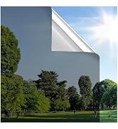 rabbitgoo Window Privacy Film One Way Window Tint for Home, Removable Reflective Heat Sun Blockin...