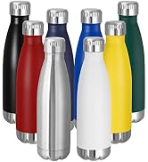 VEGOND 17oz Stainless Steel Water Bottles Bulk, Reusable Metal Sports Water Bottle Keeps Drink Ho...