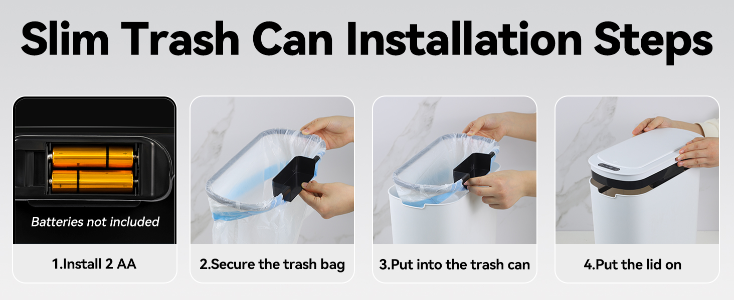 automatic bathroom trash can