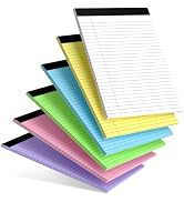AILZFEI Colored Legal Pads 8.5 x 11 Wide Ruled, Note Pads Sturdy Back Writing Pads 30 Sheets/Pad,...