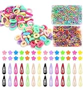 ANBALA Girls Hair Accessories Set Colorful Hair Ties for Little Girls, Elastic Ponytail Holders R...