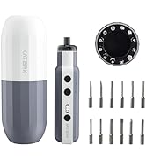 Katerk Electric Screwdriver Set 4v Rechargeable, Cordless Screwdriver 12 S2 Steel Bits, 1500mah U...