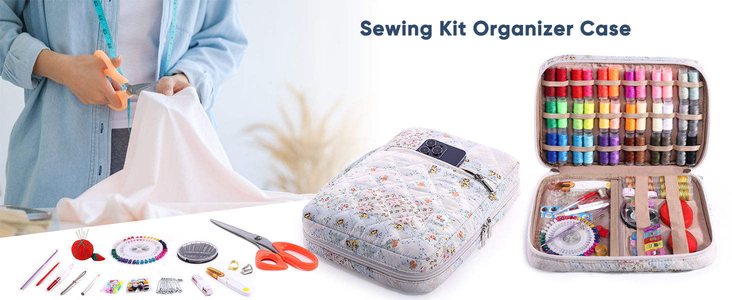 Large Sewing Kit Organizer Case for Beginners