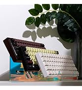 SUEHIODHY 1pcs Acrylic Keyboard Display Stand Colorful 3-Tier Frame Keyboards Storage Holders for...