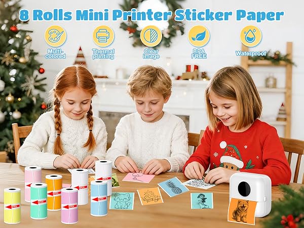 mini printer sticker paper mini thermal printer sticker paper thermal sticker paper