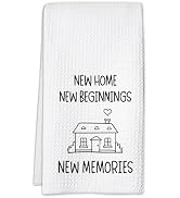 Sahjzk Sweet Home 16x24 Waffle Weave Kitchen Hand Towels, Housewarming Gift Ideas for New Apartme...