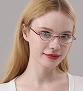 red half frame reading glasses for women
