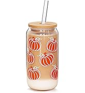 Fall Coffee Mug - Unique Autumn Decor & Iced Coffee Cup Fall Decor Pumpkin Mug with Pumpkin Decor...