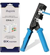 Rapink Speed Keystone Jack Tool for 90 Degree RJ45 Keystone, Ethernet Keystone Punch Down Tool fo...