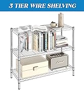 guan river 3 tier 450lbs chrome shelf for Kitchen Bedroom Bathroom Laundry 36" L x 14" W x 30" H