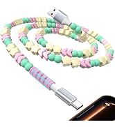 USB C Cable Beaded 3FT Cute USB Charger Cable for iPhone 17 17e 16e 16 15,USB-A to Type C Cord fo...