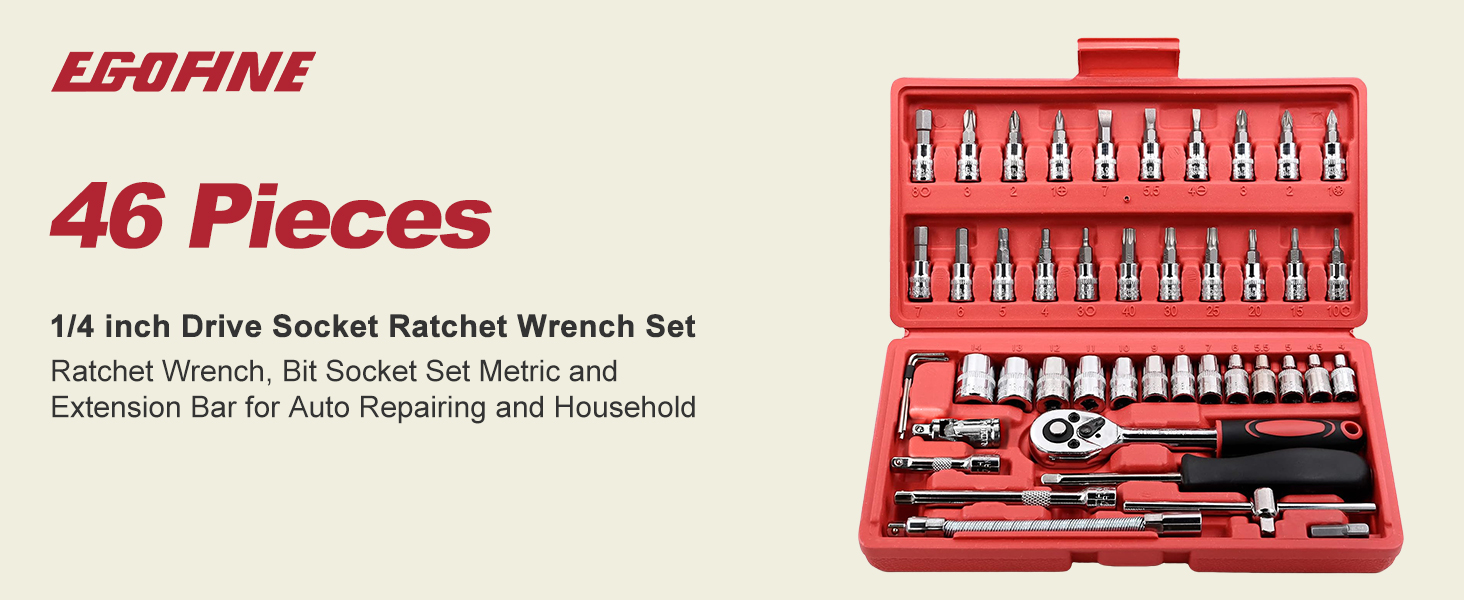 46 PCS Socket Wrench Set