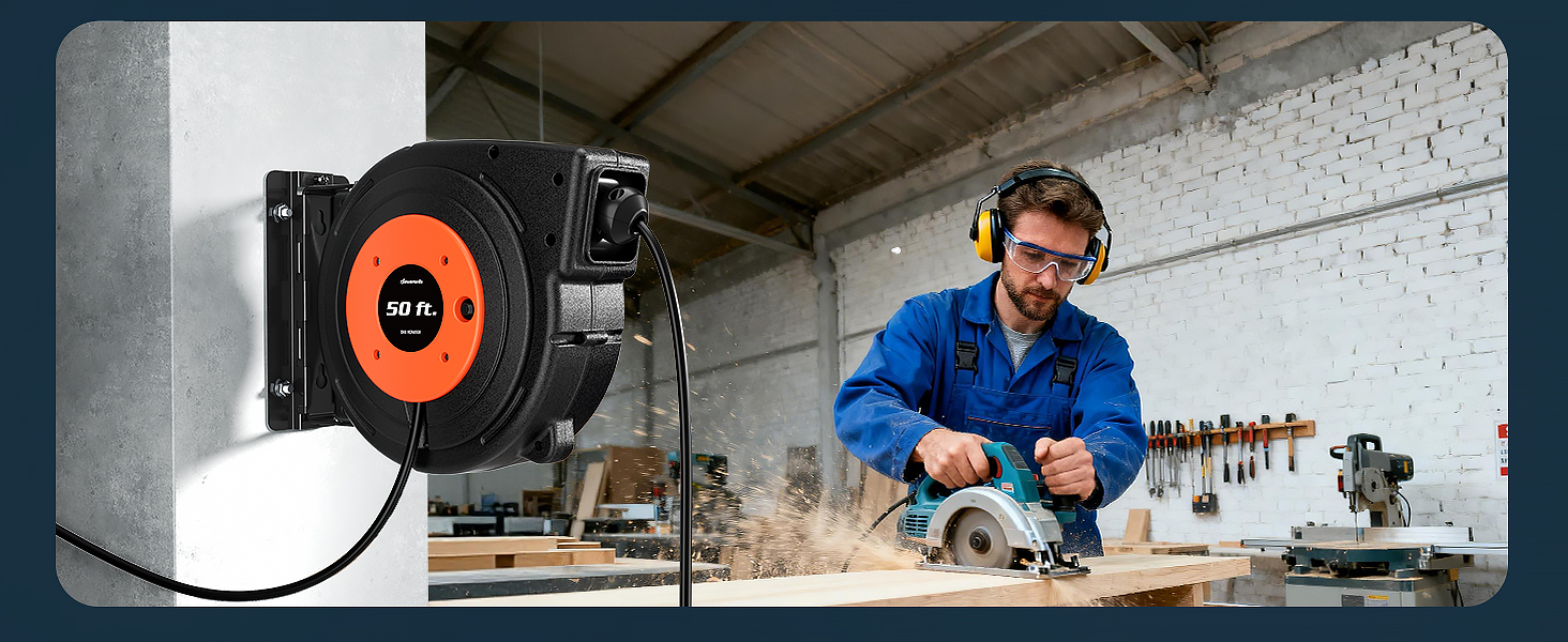 Retractable Extension Cord Reel
