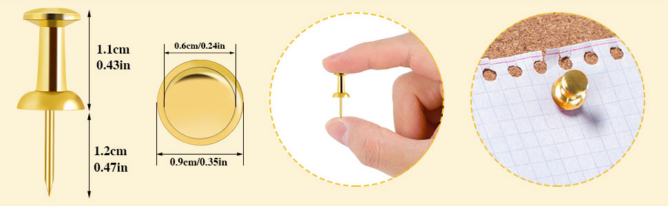 gold thumbtacks