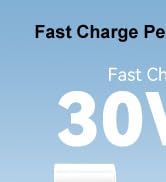 Charger for iPad Pro, 30W USB-C Power Adapter Fast Charging with 6.6ft USB C Cable, for iPad Pro ...