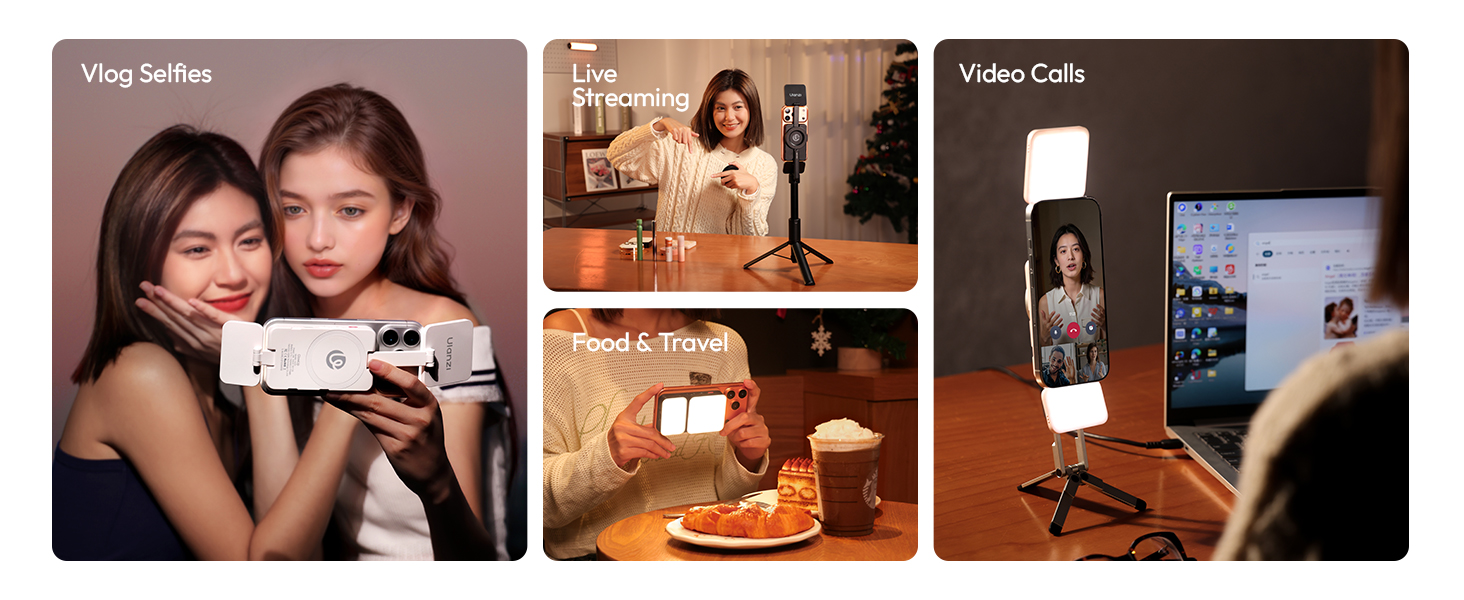 GL01 Magnetic Selfie Light LED Dual Fill for MagSafe iPhone