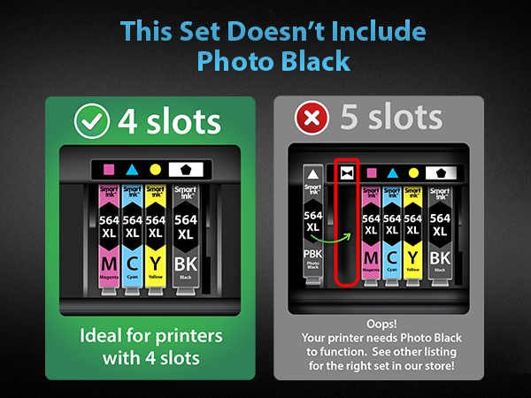 smart ink 564 BK slots