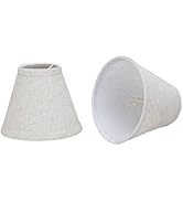 Aspen Creative 32106-2A Small Hardback Empire Shape Chandelier Clip-On Lamp Shade Set (2 Pack), T...