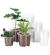 JERIA 30 Pack 6/5/4Inch Clear Nursery Pots with Drainage Holes, Clear Plant Pot for Planting, Tra...