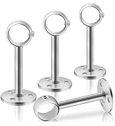 Ceiling Curtain Rod Brackets, Heavy Duty Curtain Rods Hooks, Stainless Steel, 4 Pack Silver Curta...