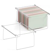 SUNEE Hanging File Folder Frame, Letter Size Files Holder Bars,17.5 Inches, Set of 2