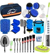 AUTODECO 32Pcs Car Detailing Brush Set, Car Detailing Kit, Auto Detailing Drill Brush Set, Car De...
