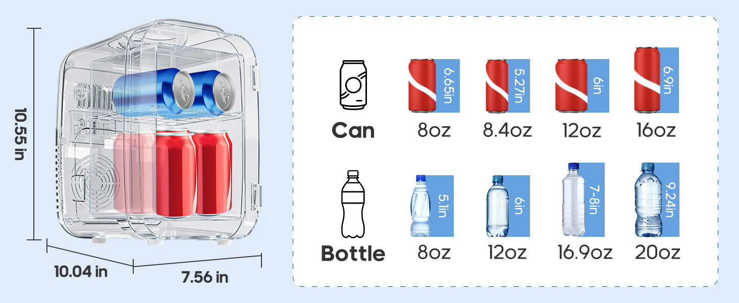 DUMOS Mini Fridge For Bedroom