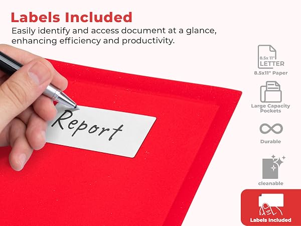 Dunwell 2-Pocket Poly Folder Vibrant - Labels Included